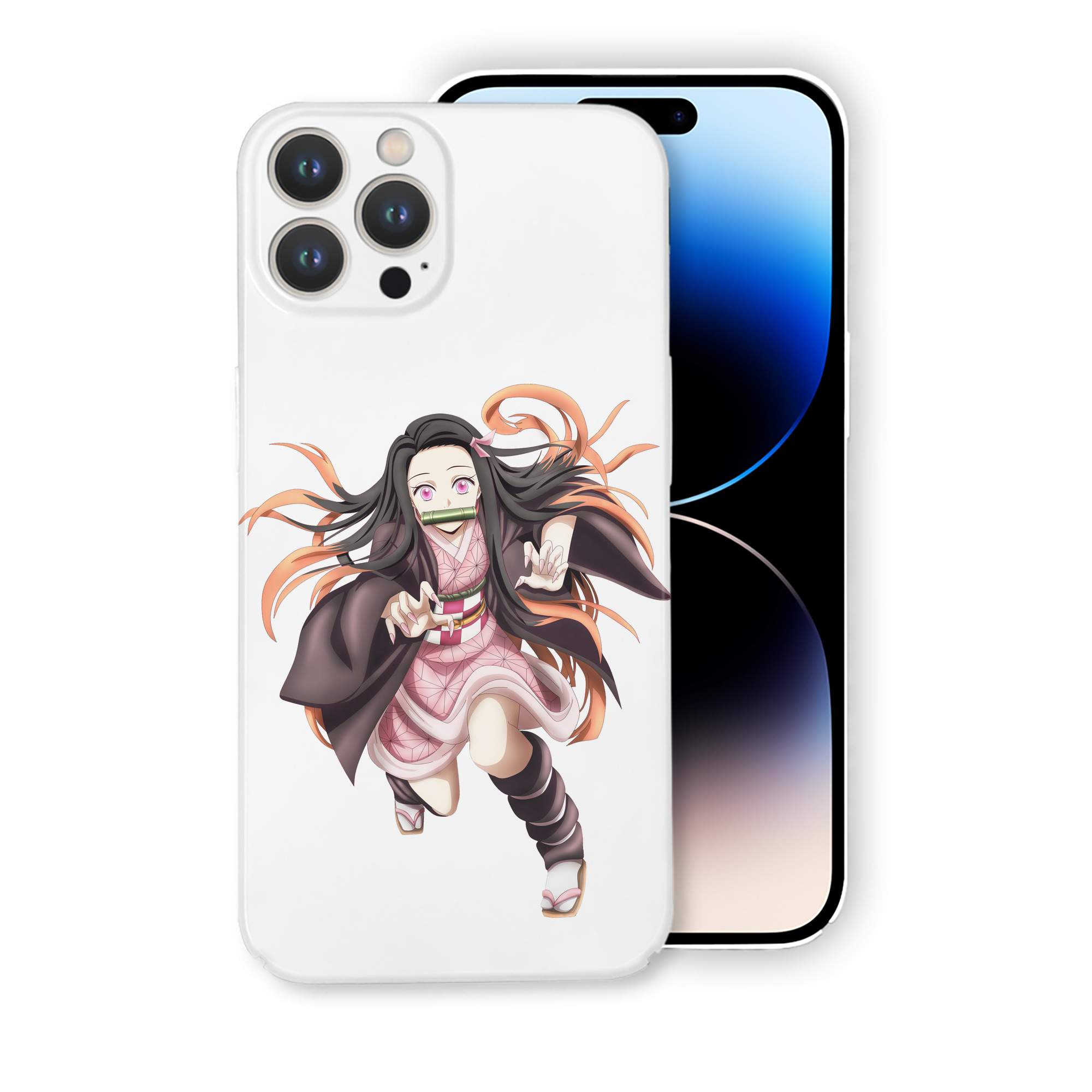 （画像用） 鬼滅の刃（きめつのやいば）竈門 禰󠄀豆子／かまど ねずこ Kamado Nezuko 【iPhone 14シリーズ対応】ハードケース